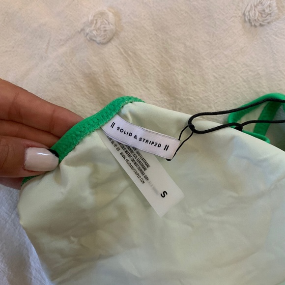 NWT SOLID & STRIPED The Fiona Bikini Set Size S Green - Picture 7 of 10